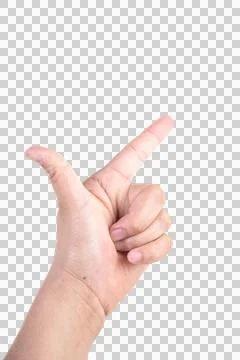 One hand on isolated background clipping path .Hands are counting numbers Stock Photos