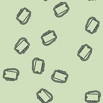 One hand operation line seamless pattern イラスト素材