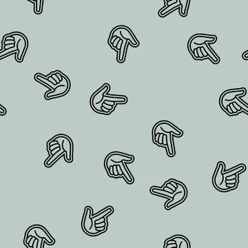 One hand operation line seamless pattern イラスト素材