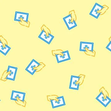 One hand operation vector seamless pattern Stock Illustration