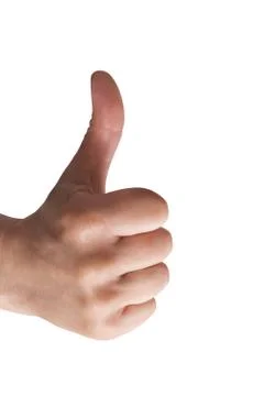 One hand with thumb up Stock Photos