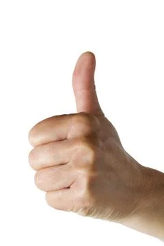 One hand with thumb up Stock Photos