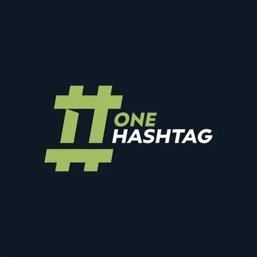 One Hashtag Logo Stock Illustration