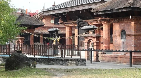 One of the Hindu temples in Pokhara Stock Footage 57677435