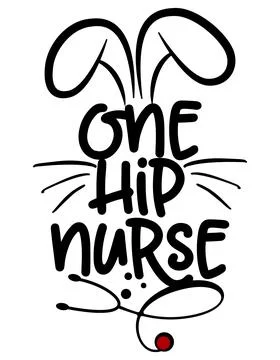 One Hip Nurse Stock Illustration
