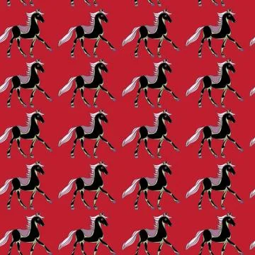 One horse pattern Stock Illustration