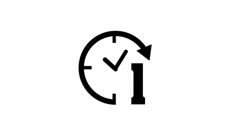 One hour duration animation clock time schedule countdown motion Stock Footage 330540493