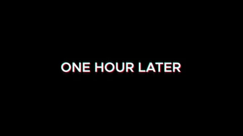 One hour later text glitching modern effect for movie word animation Stock Footage 313335611