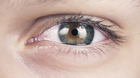 One human eye looking forward Stock Footage 94824561