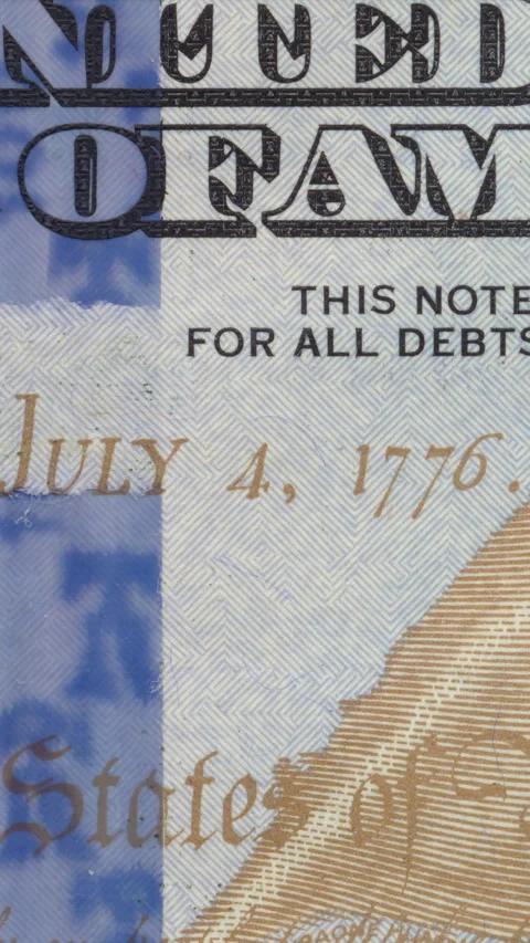 One hundred dollar banknote elements seamless loop vertical video Stock Footage 311505884