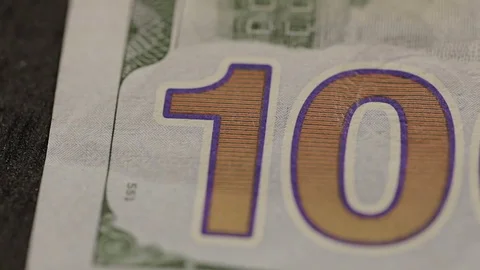 One hundred-dollar Bill Video stock 84671469