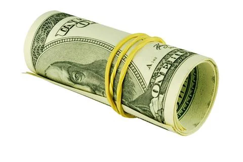 One hundred dollar bill roll Banknotes of United States of America - dolla... Stock Photos