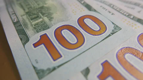 One Hundred Dollar Bills, Back Side, $100 Video stock 47200049