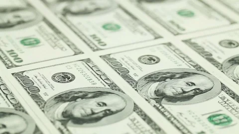 One hundred dollar bills. 스톡 동영상 100413084