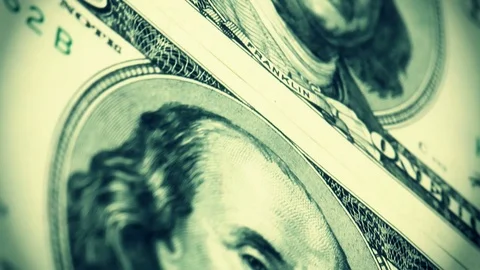 One hundred dollar bills. 스톡 동영상 100413526