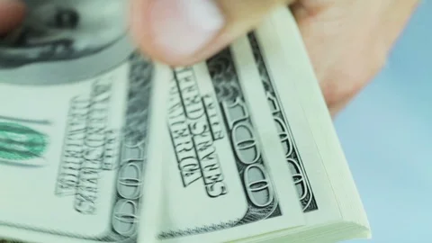 One hundred dollar bills. 스톡 동영상 100450280