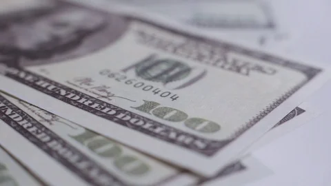 One Hundred Dollar Bills Stock Footage 104542055