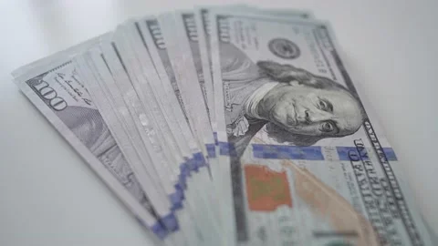 One Hundred Dollar Bills. Stock Footage 175331567
