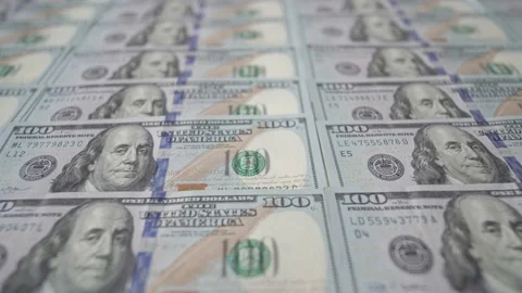 One Hundred Dollar Bills. Stock Footage 175345610