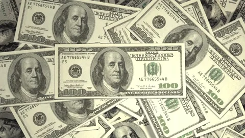 One Hundred Dollar Bills Stock Footage 283978729