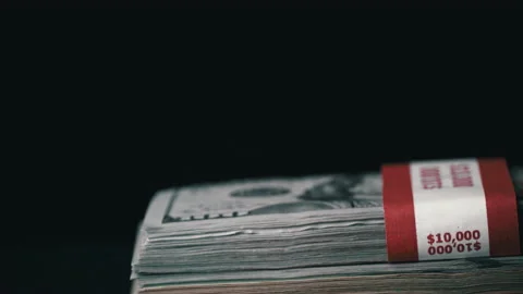 One Hundred Dollar Bills in the Hands of a Girl, Redrawing Money Stock Footage 209235052