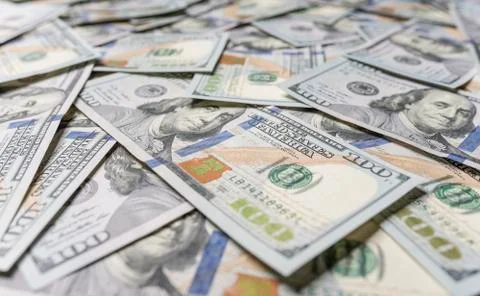One hundred dollars background. Stock Photos