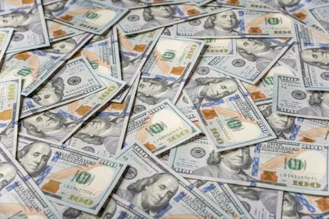 One hundred dollars background. Stock Photos