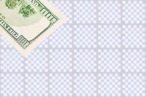 One hundred dollars on checkered chess surface Stock Illustration
