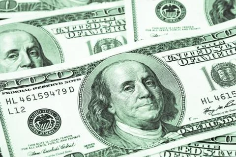 One hundred dollars. Macro Stock Photos