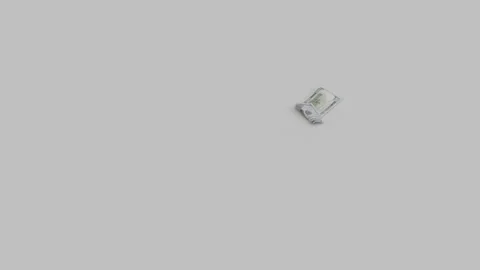 One hundred dollars whirling in the wind Stock Footage 155102148
