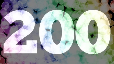 One hundred ninety nine to two hundreds points, level, rank fade in/out Stock Footage 108537625