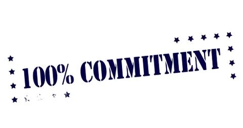 One hundred percent commitment 스톡 일러스트