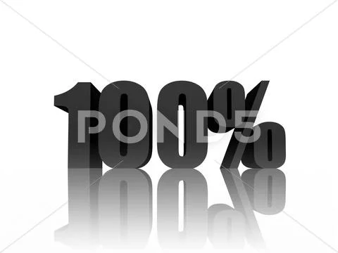 One hundred percent Stock Illustration