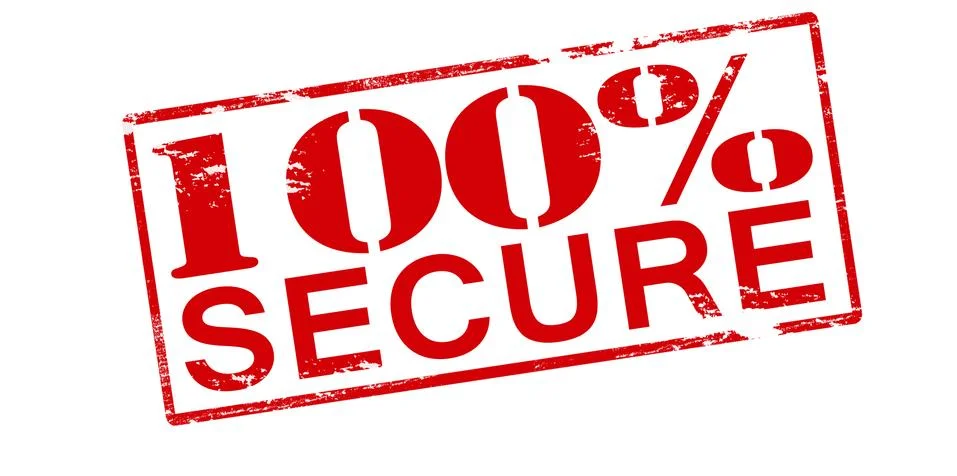 One hundred percent secure Stock Illustration