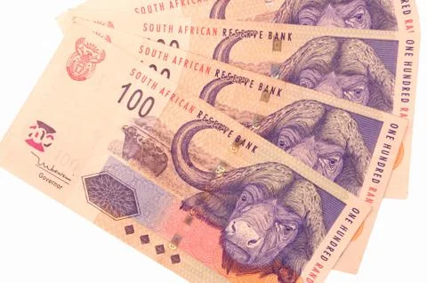 One hundred rand banknotes 写真素材