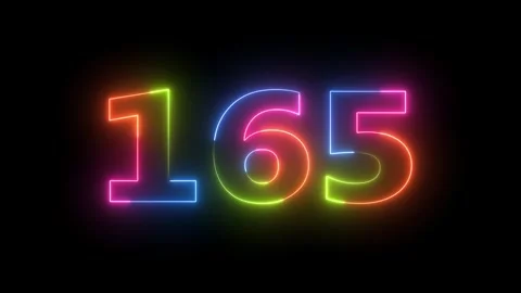 One hundred sixty-five colorful neon light Vidéo 330556399