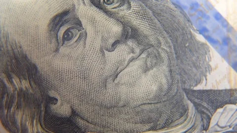 One hundred US dollars close-up Stock-Footage 76152660