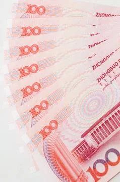 One hundred yuan notes Stock Photos