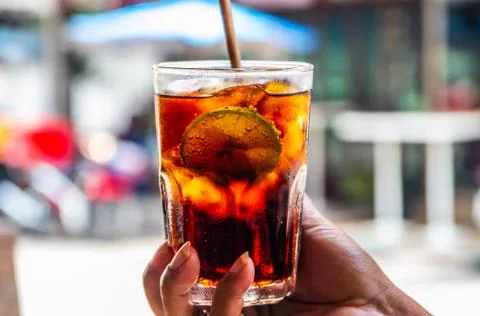 One ice-cool cola drink in Bangkok Stock Photos