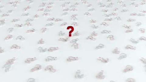 One Important Red Question Mark - Camera Movement Video stock 265030096