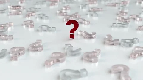 One Important Red Question Mark - Camera Movement 2 Video stock 265030109
