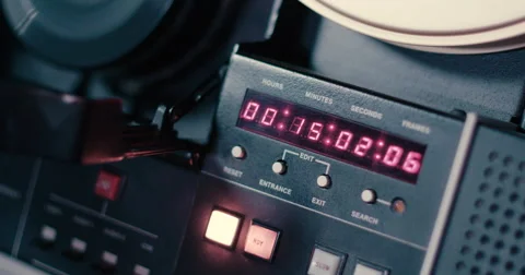 One inch video deck timecode graded Video stock 64363776