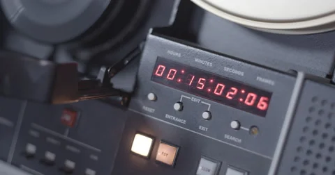 One inch video deck timecode ungraded Video stock 64363796