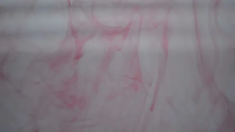 One ink flow, infusion red dye cloud or smoke, ink inject on white in slow motio 스톡 동영상 141792706