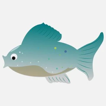 One isolated fish Stock Illustration