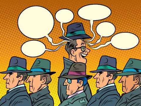 One joyous of the crowd Stock Illustration