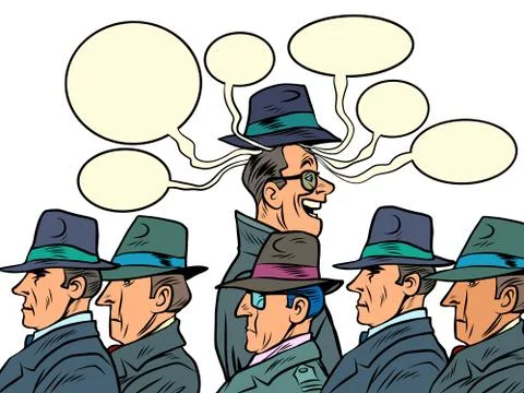 One joyous of the crowd Stock Illustration