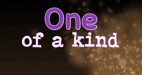 One of kind text animation over glowing particles on dark background 스톡 동영상 303949403