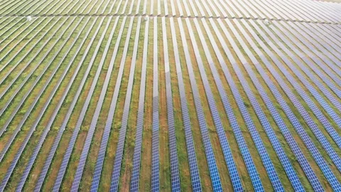 One of the largest solar power plants in Europe Stock Footage 130964553