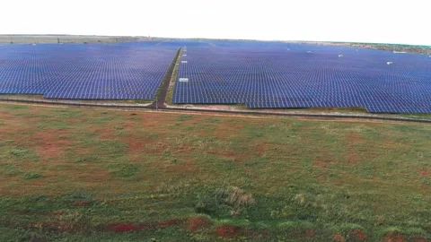 One of the largest solar power plants in Europe Stock Footage 130965659